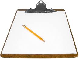 pencil and clipboard